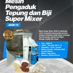 Mesin Pengaduk Tepung dan Biji Super Mixer AGR-AGW15