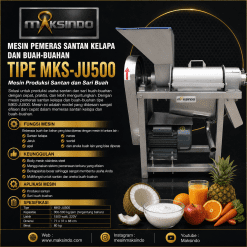 Mesin Pemeras Santan Kelapa dan Buah-Buahan MKS-JU500