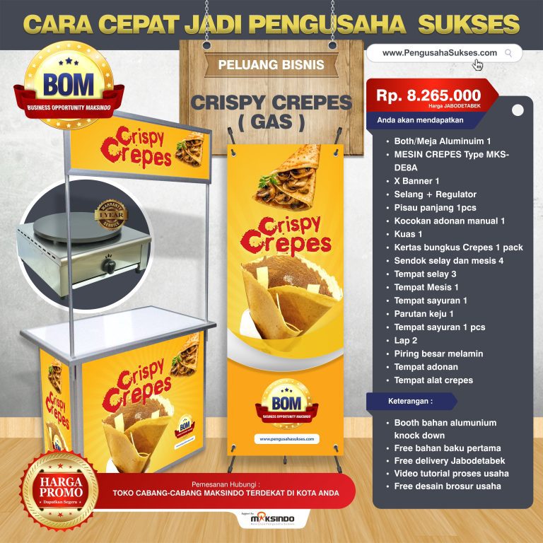 Program Output Examples For Crepes Paket Usaha Krispy Crepes (GAS) Program BOM - Toko Mesin Maksindo