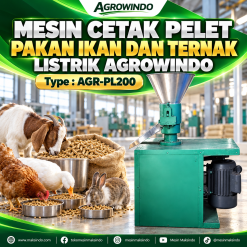 Mesin Cetak Pelet Pakan Ikan dan Ternak Listrik - AGR-PL200