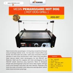 Mesin Pemanggang Hot Dog (Hot Dog Grill) ASQ-007