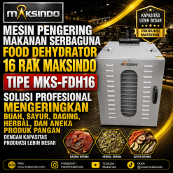 Mesin Food Dehydrator 16 Rak MKS-FDH16