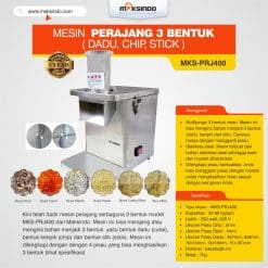 Mesin Perajang 3 Bentuk (Dadu, Chip, Stick) MKS-PRJ400