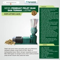 Mesin Pembuat Pelet Ikan dan Ternak AGR-LET300 Listrik