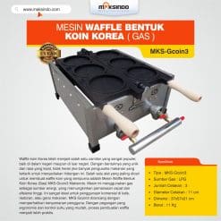 Mesin Waffle Bentuk Koin Korea (Gas) MKS-Gcoin3