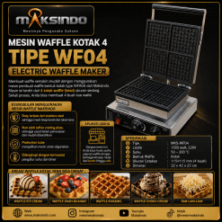 Mesin Waffle Kotak 4 MKS-WF04