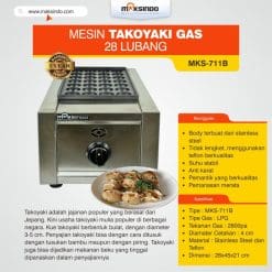 Mesin Takoyaki Gas (28 Lubang) MKS-711B