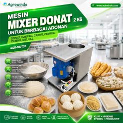 Mesin Mixer Donat 2 Kg Untuk Donat, Bakpao, Cakwe, Pempek, Cireng, Mie, dll AGR-MDT03