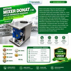 Mesin Mixer Donat 2 Kg Untuk Donat, Bakpao, Cakwe, Pempek, Cireng, Mie, dll AGR-MDT03