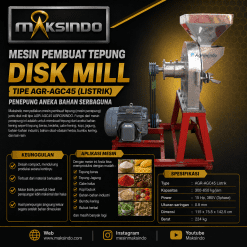 Mesin Pembuat Tepung Disk Mill AGR-AGC45 Listrik