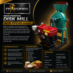 Mesin Mesin Penepung Disk Mill (Penggerak Diesel) FFC-45 + Diesel 24 HP