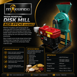 Mesin Mesin Penepung Disk Mill (Penggerak Diesel) FFC-45 + Diesel 24 HP