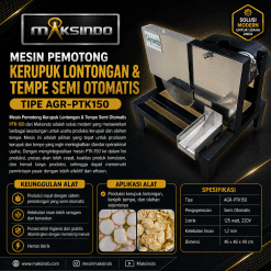 Mesin Pemotong Kerupuk Lontongan & Tempe Semi Otomatis AGR-PTK150
