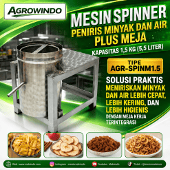 Mesin Spinner Peniris Minyak SPIN-M1.5 Agrowindo