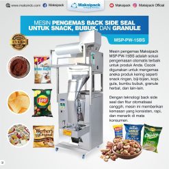 Mesin Pengemas Back Side Seal Untuk Snack , Bubuk , Dan Granule MSP-PW-15BS