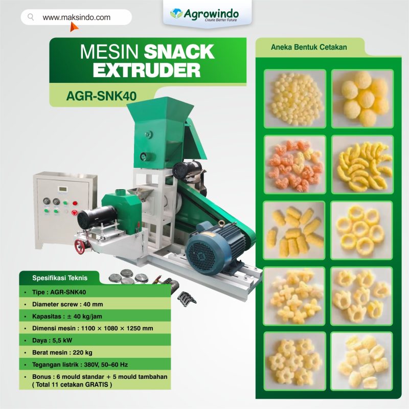 Mesin Snack Extruder AGR-SNK40
