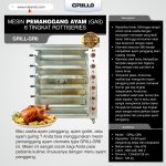Mesin Pemanggang Ayam Gas 6 Tingkat Rottiseries (GRILL-GR6)