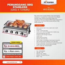 Pemanggang BBQ Stainless (gas) 4 Tungku