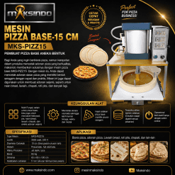 Mesin Pizza Base 15 cm (MKS-PIZZ15) Pembuat Pizza Base Aneka Bentuk