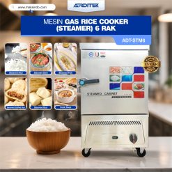 Mesin Gas Rice Cooker (Steamer) 6 Rak ADT-STM6