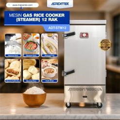 Mesin Gas Rice Cooker (Steamer) 12 Rak ADT-STM12