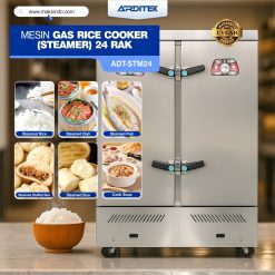 Mesin Gas Rice Cooker (Steamer) 24 Rak ADT-STM24