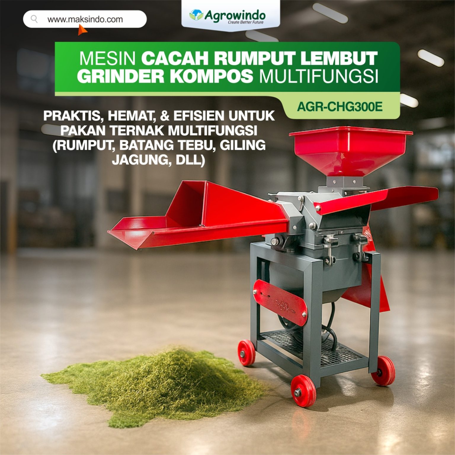Daftar Harga Mesin Pencacah Rumput Chopper Murah Maksindo