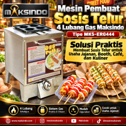 Mesin Pembuat Egg Roll (Gas) 4 Lubang MKS-ERG444