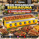 Mesin Pemanggang Sate - BBQ 6 Tungku (Gas)