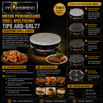 Mesin Pemanggang Grill Multiguna (Electric Grill 5in1) ARD-GRL77