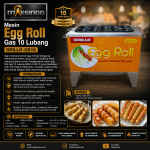 Mesin Egg Roll Gas 10 Lubang GRILLO-GS10