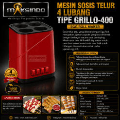 Mesin Sosis Telur 4 Lubang Grillo-400 (Listrik)