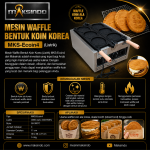 Mesin Waffle Bentuk Koin Korea (Listrik) MKS-ECOIN4