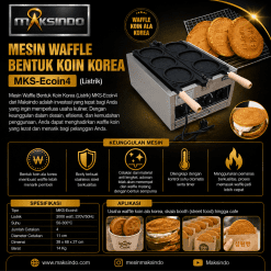 Mesin Waffle Bentuk Koin Korea (Listrik) MKS-ECOIN4