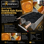 Mesin Waffle Bentuk Koin Korea (Gas) MKS-Gcoin4