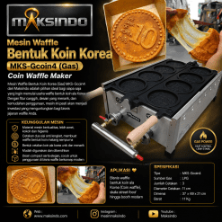 Mesin Waffle Bentuk Koin Korea (Gas) MKS-Gcoin4