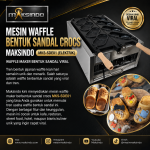 Mesin Waffle Bentuk Sandal Crocs Maksindo MKS-SDE01 Elektrik