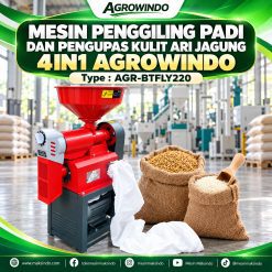 Mesin Penggiling Padi dan Pengupas Kulit Ari Jagung 4in1 Agrowindo AGR-BTFLY220