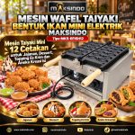 Mesin Wafel Taiyaki Bentuk Ikan Mini Elektrik Maksindo MKS-EFISH12