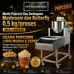Mesin Popcorn Gas 0.5 kg/proses Model MKS-CRM350
