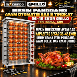 Mesin Pemanggang Ayam Gas 9 Tingkat Rottiseries GRILL-GR9