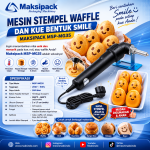 Mesin Stempel Waffle dan Kue Bentuk Smile Maksipack MSP-MG35