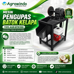 Mesin Pengupas Batok Kelapa AGR-BTK150