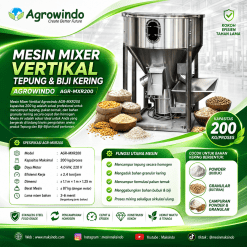 Mesin Mixer Vertikal Tepung dan Biji Kering Agrowindo AGR-MXR200