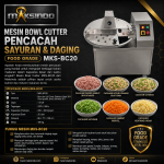 Mesin Bowl Cutter Pencacah Sayuran dan Daging Food Grade MKS-BC20