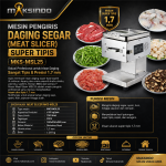 Mesin Pengiris Daging Segar (Meat Slicer) Super Tipis 1,7 mm – MKS-MSL25
