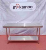 Meja Kerja Stainless Steel 2 Lapis 150 cm Maksindo MKS-WTS150