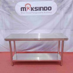 Meja Kerja Stainless Steel 2 Lapis 150 cm Maksindo MKS-WTS150