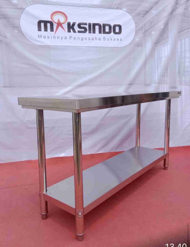 Meja Kerja Stainless Steel 2 Lapis 150 cm Maksindo MKS-WTS150 - Gambar 9