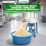Mesin Mixer Pakan Ternak Horizontal Serbaguna (Bahan Kering dan Semi Basah) Agrowindo AGR-MH50